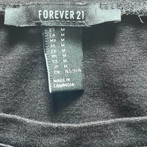 Forever 21 Women’s 3/4 Sleeved Sweatshirt Dress  - Medium - Black - Picture 7 of 9